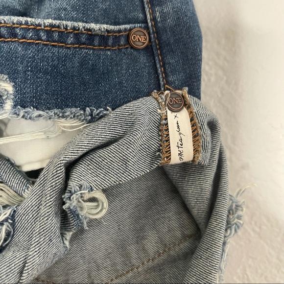 One Teaspoon shorts bandit blue jean cutoff - Picture 3 of 6